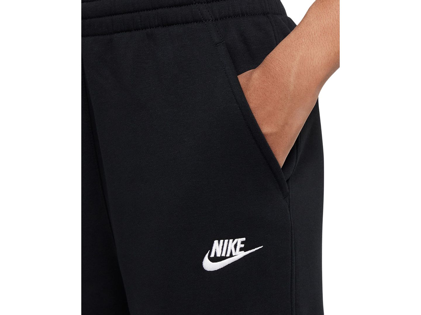 Брюки Nike Sportswear Club Fleece Wide-Leg Sweatpants для девочек, цвет: Чёрный — фото 2