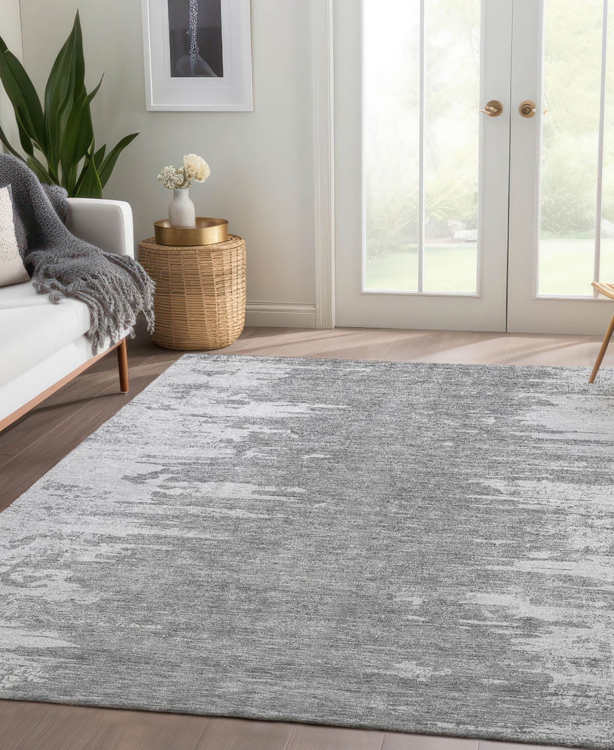 Addison Chantille Acn686 2'6"x3'10" Area Rug In Silver