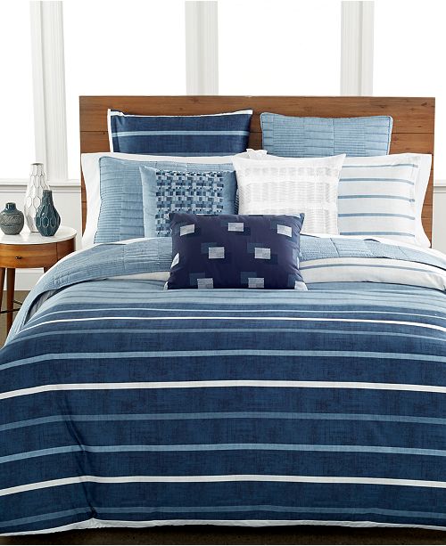 Hotel Collection Colonnade Blue Bedding Collection, Created for Macy&#39;s & Reviews - Bedding ...