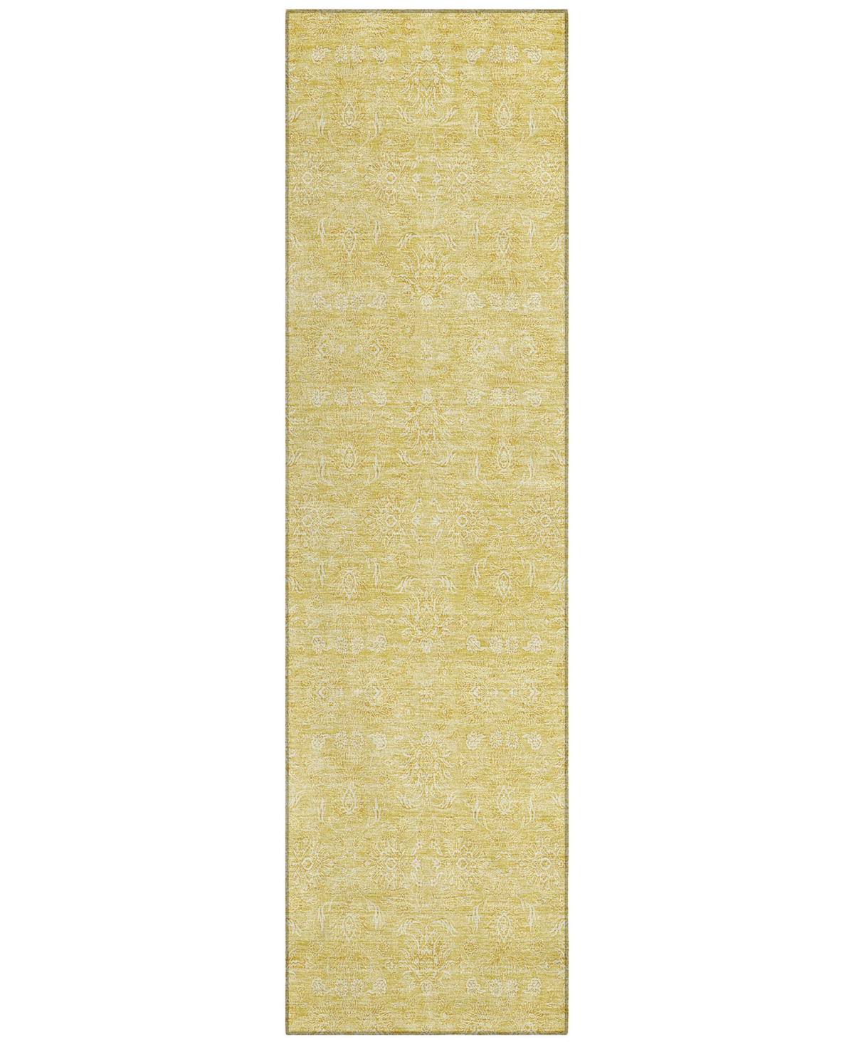 Addison Chantille Acn703 2'3"x7'6" Runner Area Rug In Gold