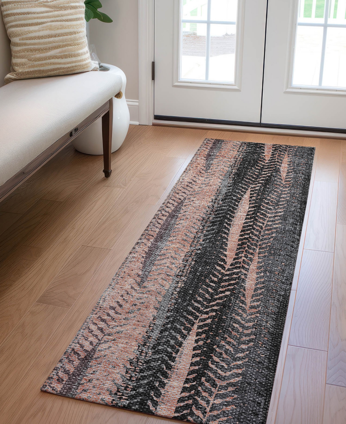 Addison Chantille Acn693 2'3"x7'6" Runner Area Rug In Terracotta