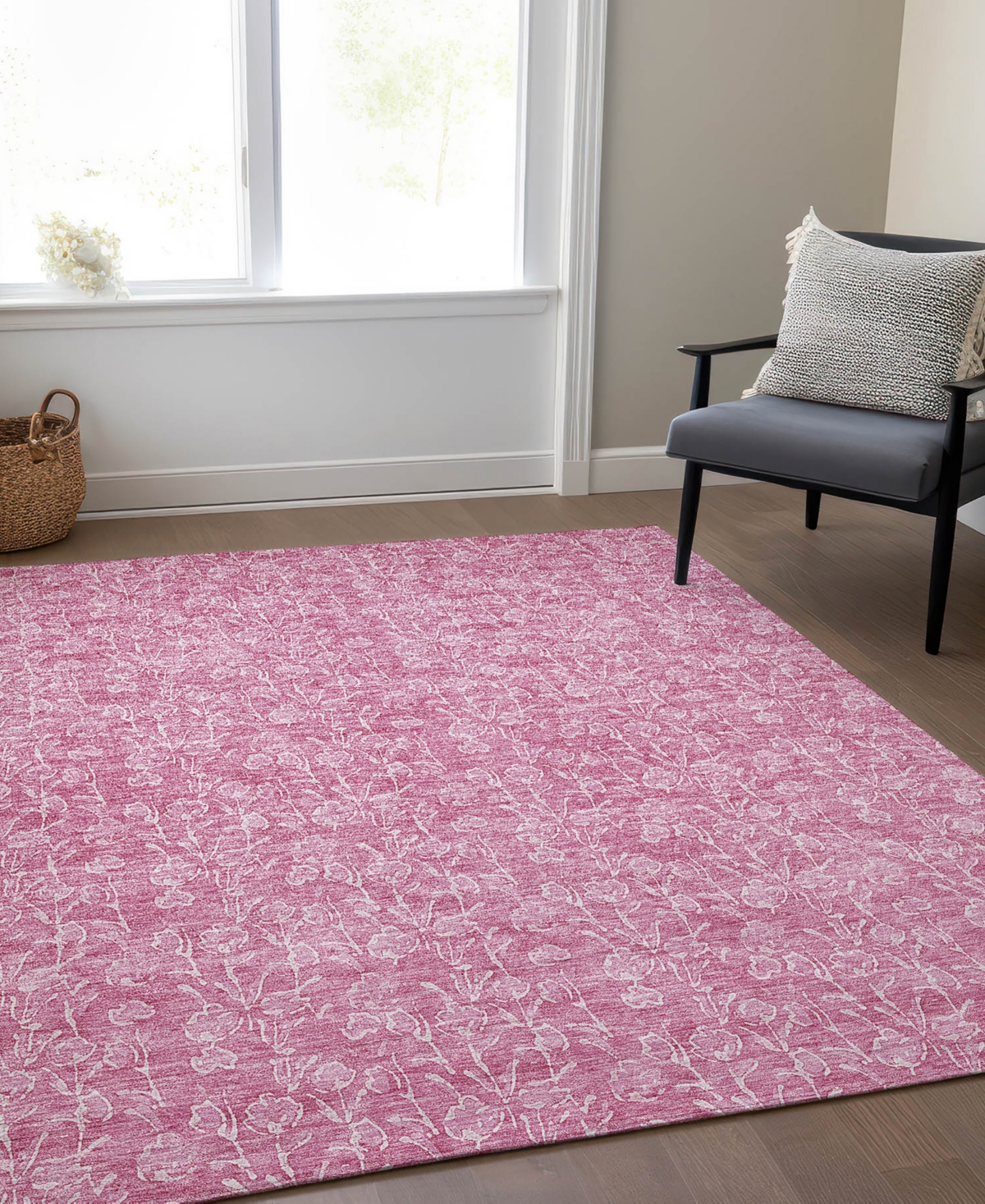 Addison Chantille Machine Washable Acn691 8'x10' Area Rug In Rose