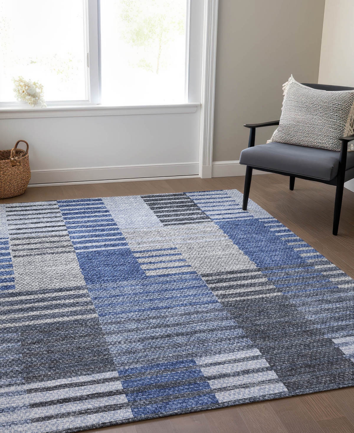 Addison Chantille Machine Washable Acn687 2'6"x3'10" Area Rug In Blue