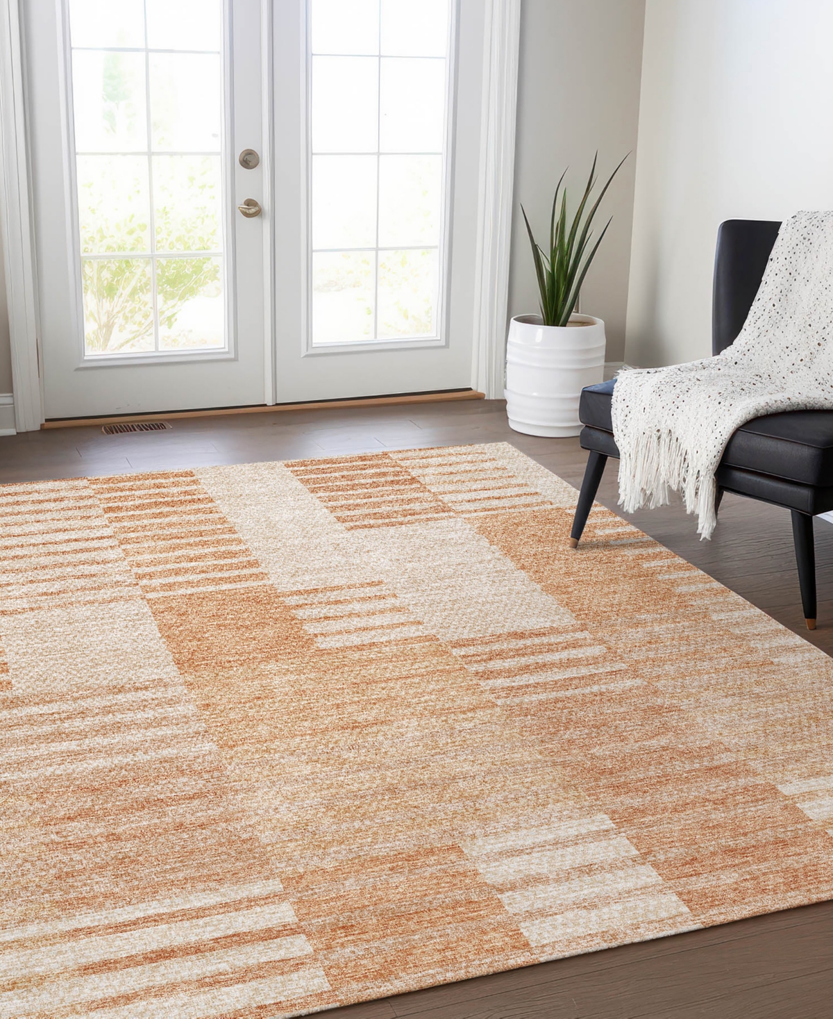 Addison Chantille Acn686 5'x7'6" Area Rug In Salmon