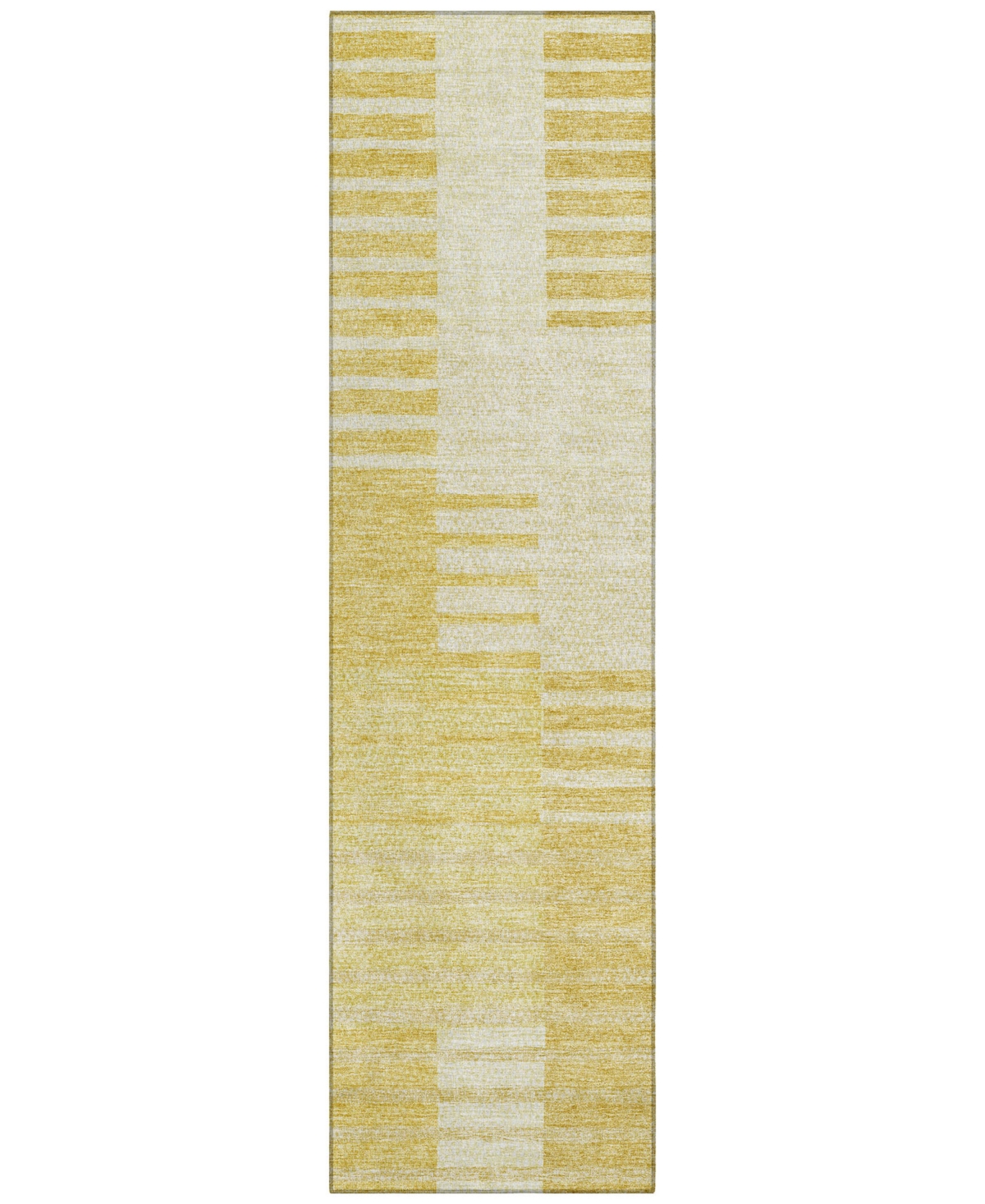 Addison Chantille Acn686 2'3"x7'6" Runner Area Rug In Gold