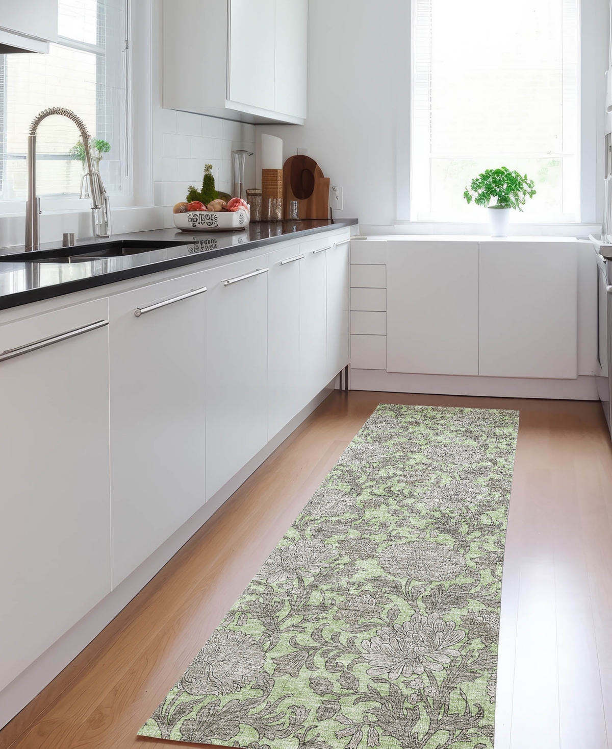 Addison Chantille Acn677 2'3"x7'6" Runner Area Rug In Moss