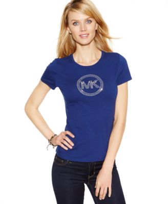 Michael Kors - Petite Embellished Logo T-Shirt