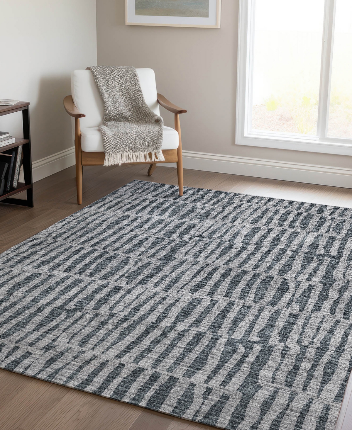 Addison Chantille Acn674 2'6"x3'10" Area Rug In Charcoal