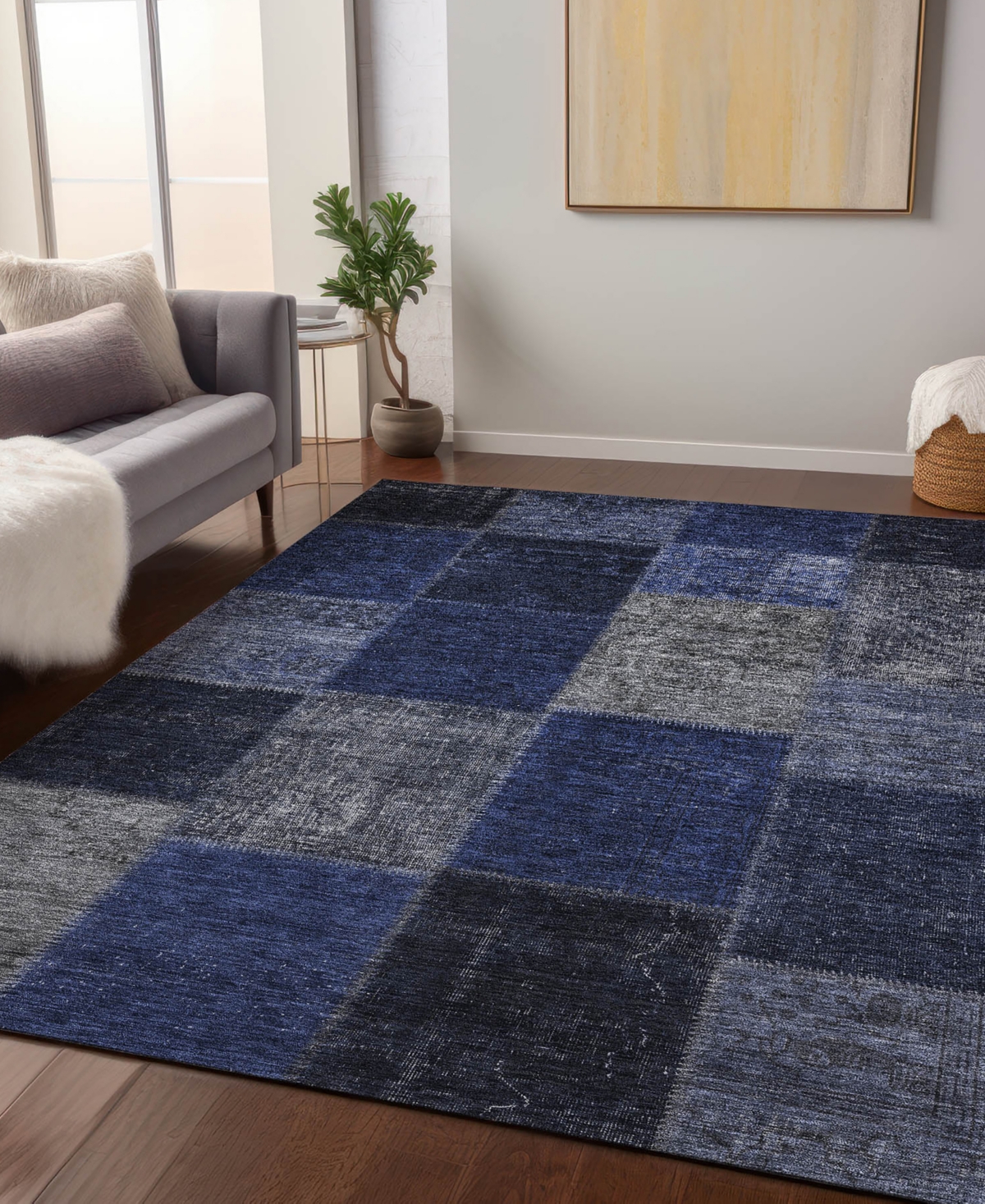 Addison Chantille Acn663 5'x7'6" Area Rug In Navy