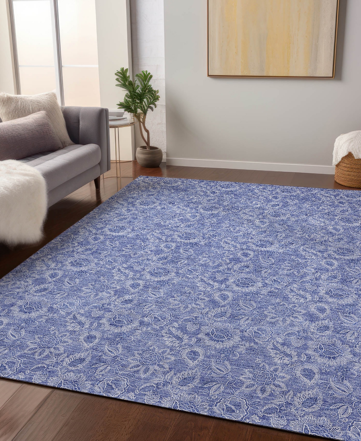 Shop Addison Chantille Machine Washable Acn662 10'x14' Area Rug In Denim