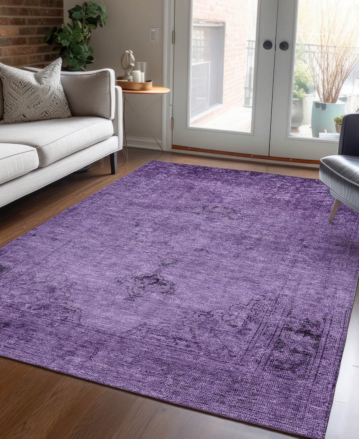 Addison Chantille Acn664 8'x10' Area Rug In Purple