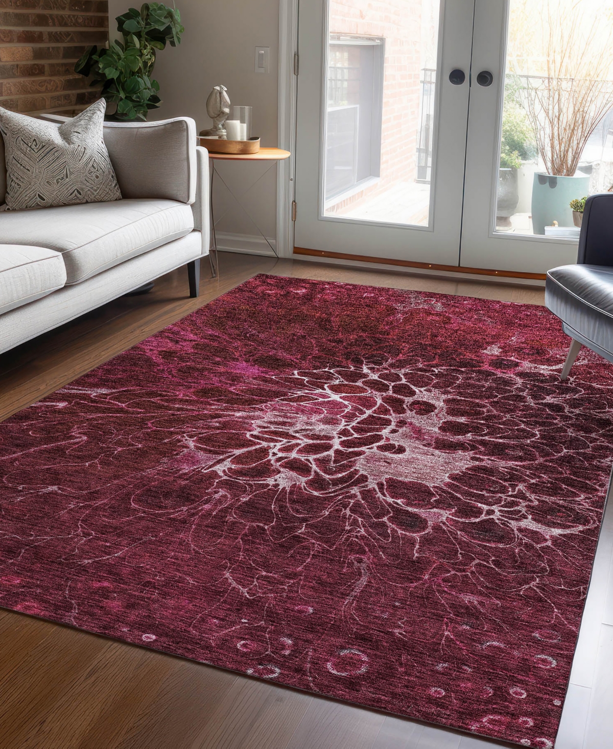 Addison Chantille Acn652 5'x7'6" Area Rug In Mauve