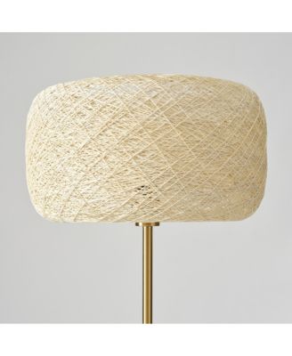 Rowan 60" LED Standing Floor Lamp with Threaded Twine Shade