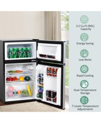 3.2 cu ft Compact Stainless-Steel Refrigerator