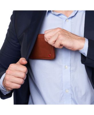 Zipper Bifold Wallet for Men Women RFID Protected Genuine Leather