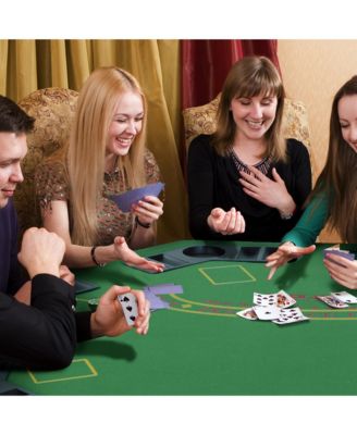 47" Foldable Poker Table 8 Player jack Game Table,