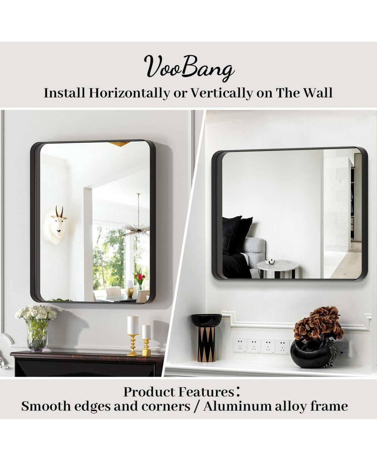 Homlux Rectangular Wall Mounted Mirror 20