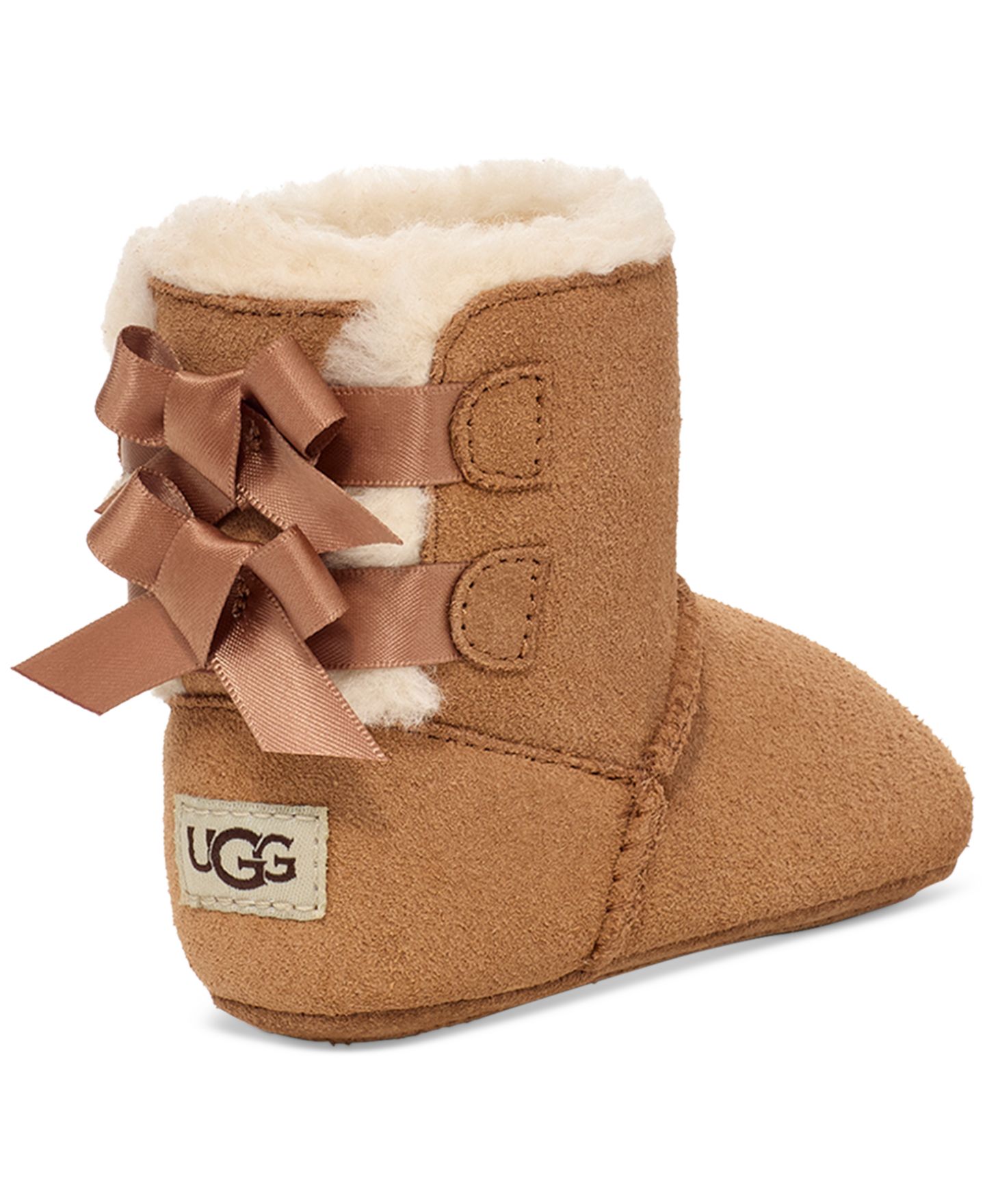 Ботинки UGG® Bailey Bow Booties для малышей, цвет: Каштановый — фото 3