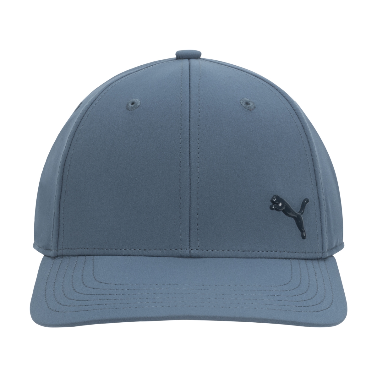 Puma Men's Alloy Solid Color Cat Logo Stretch Fit Cap -blue