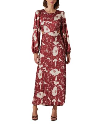 ASTR the Label Women's Quinn Floral Long-Sleeve Maxi Dress - Macy's