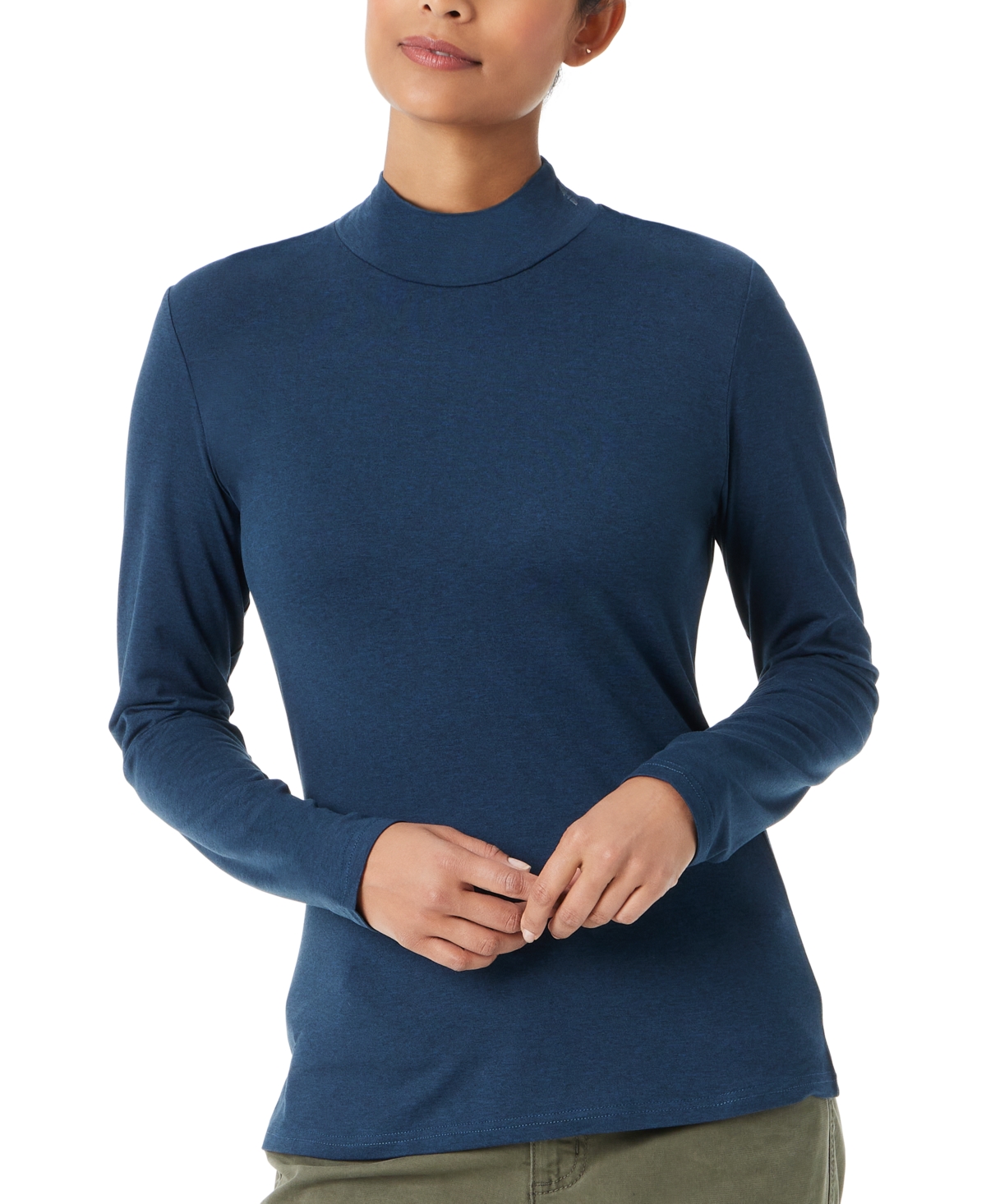 Bass Outdoor Women's Mock-neck Long-sleeve Top In Moonlit Ocean
