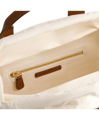 Leather Trim Medium Floral Tote