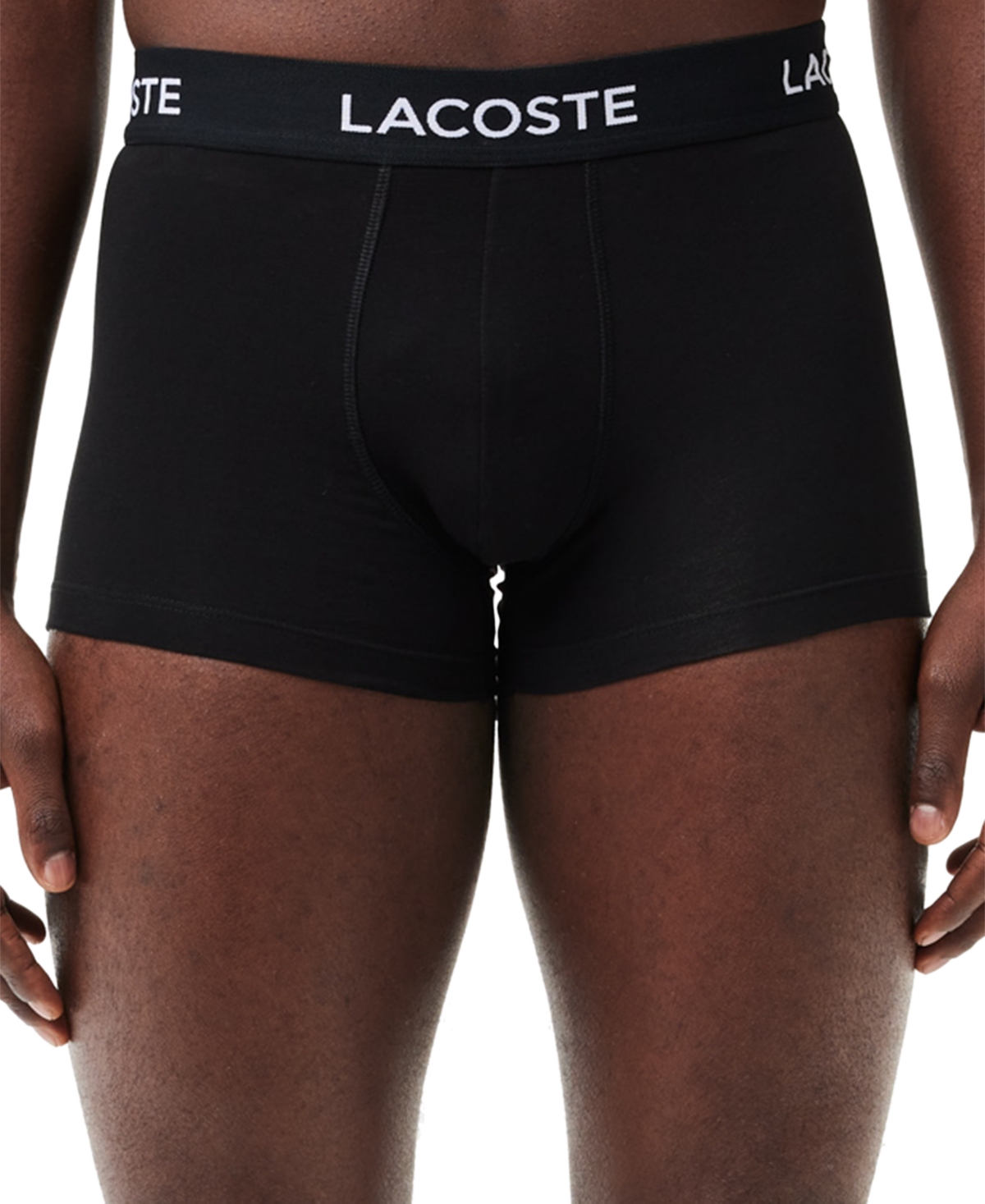 Lacoste Core Essentials Assorted 5-pack Stretch Cotton Boxer Briefs In Black