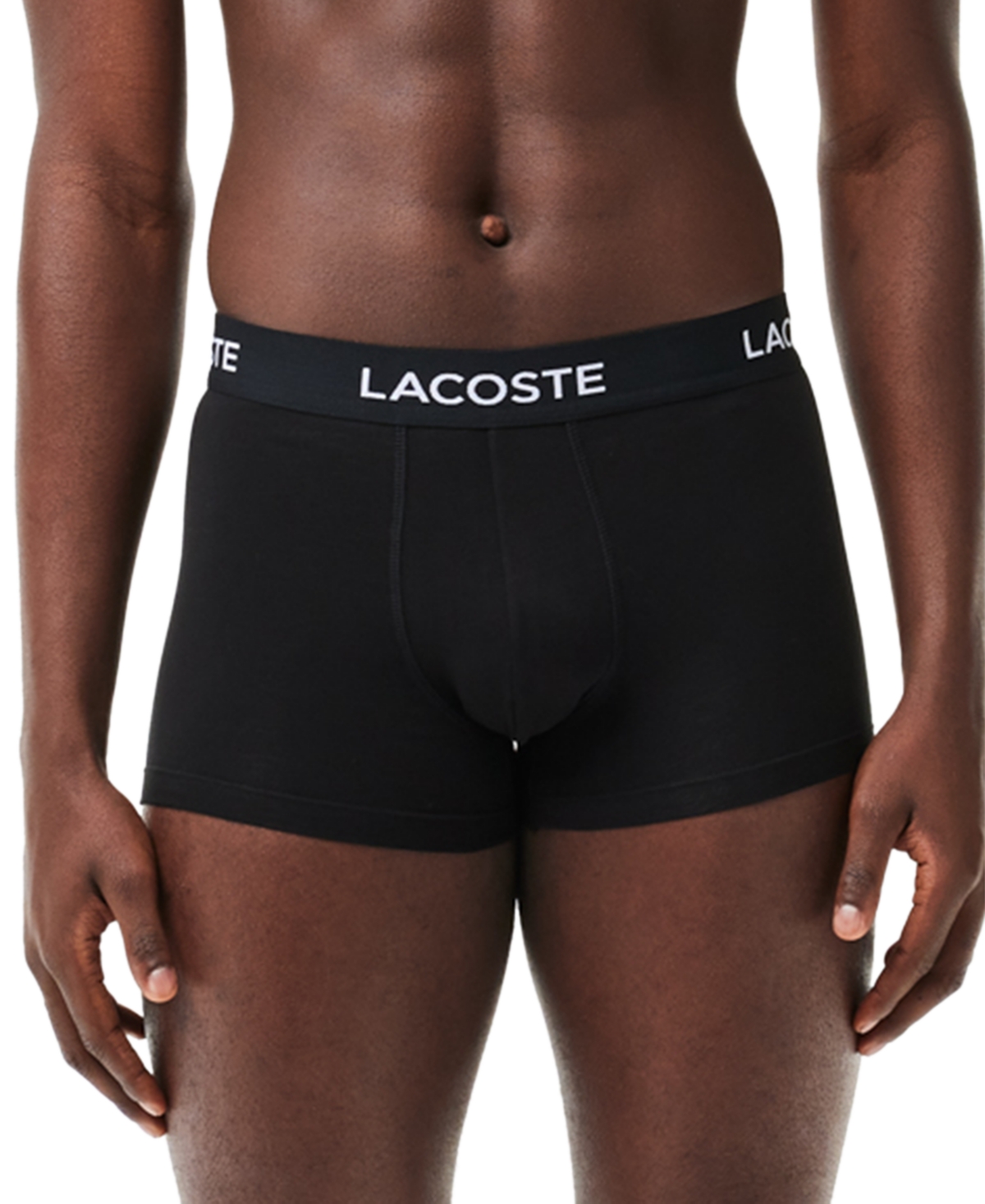 Lacoste Core Essentials Assorted 5-pack Stretch Cotton Boxer Briefs In Black