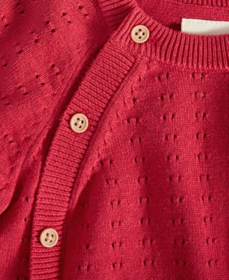 Baby Cotton Side Button Sweater, Created for Macy's