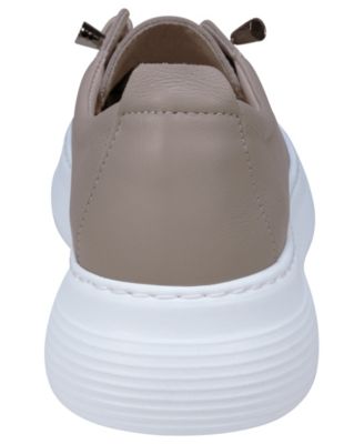 Women's Graze Hidden Lace Perforated Platform Leather Sneakers