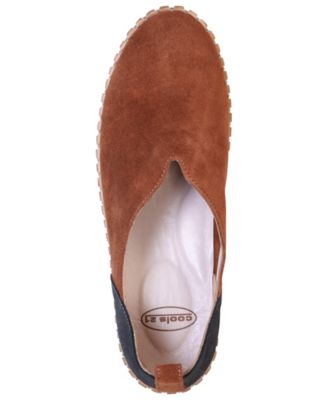 Women's Paisley Two Tone Suede Slip-On Flats