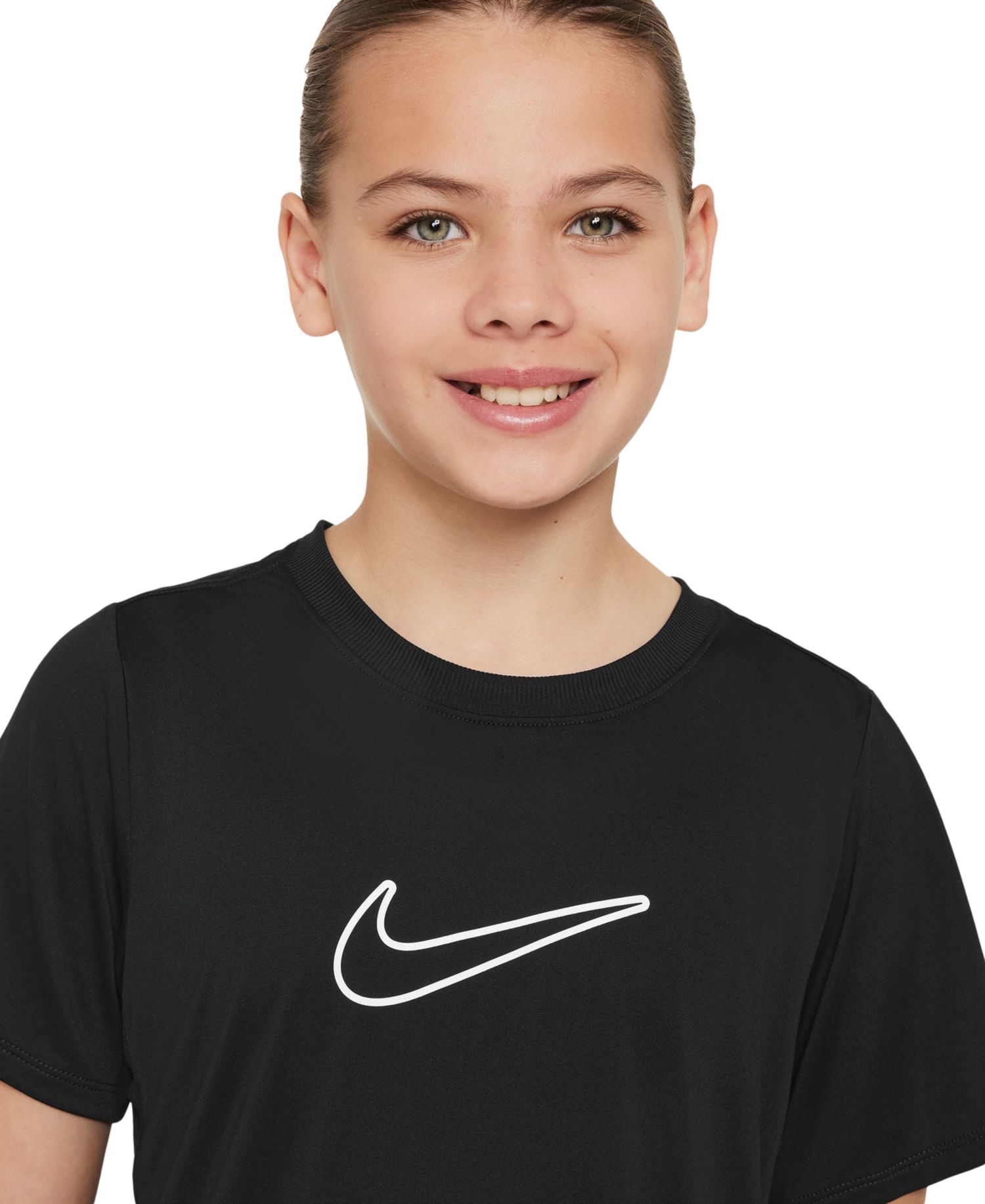 Приталенный топ Dri-FIT с коротким рукавом для больших девочек