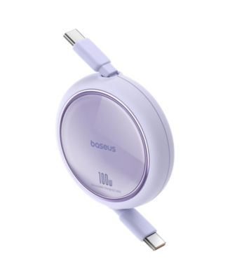 Free2Draw Mini Retractable Charging Cable Type-C to Type-C 100W 1m Nebula Purple