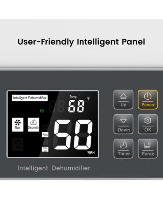 155 Pint Commercial Dehumidifier w/ Built-in Pump for Basement 7,500Sq Ft