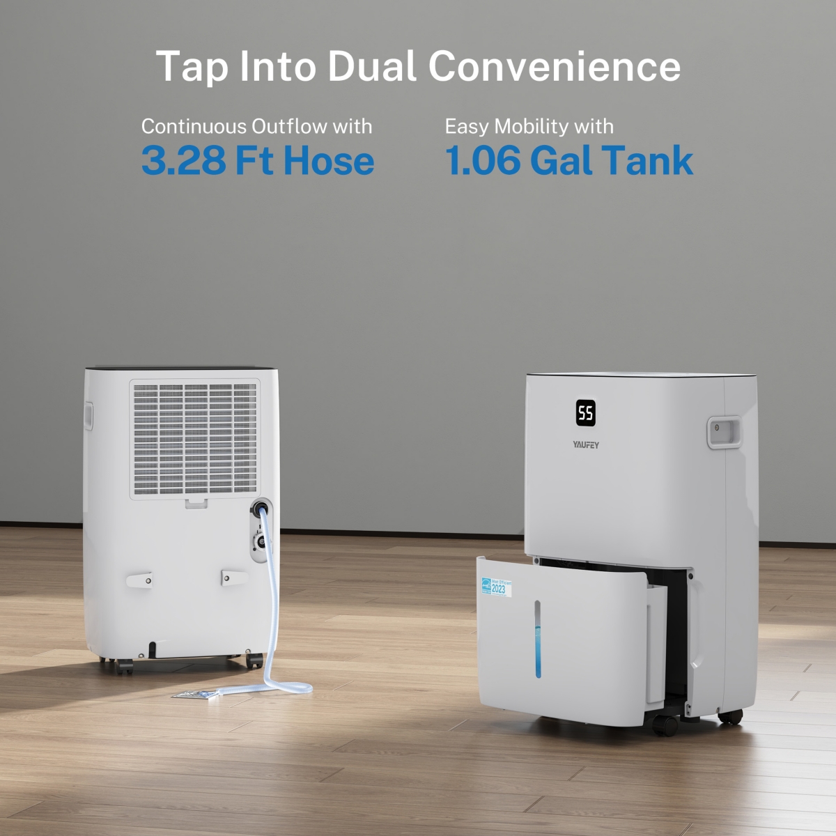 Waykar 80 Pint Energy Star Dehumidifier for Basement & Living Room with 4 Area Mode