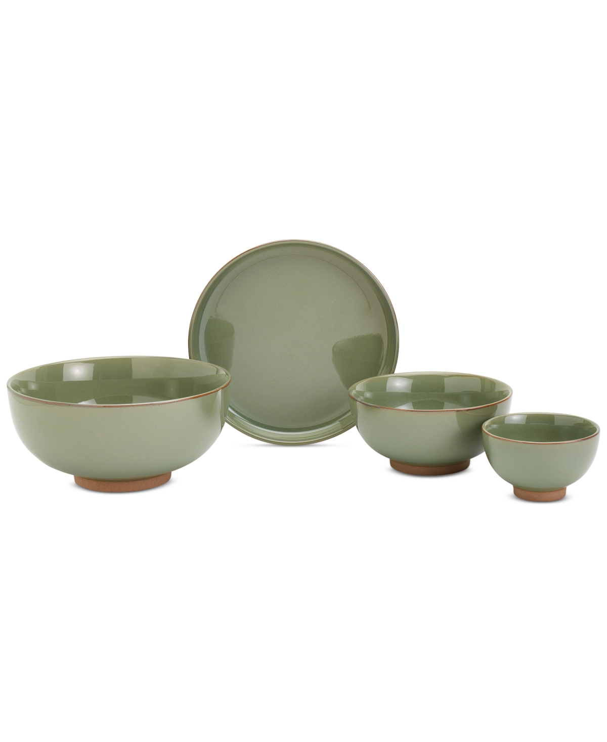 Infuse Nesting 4 Pc. Noodle Bowl Set, Service For 1 In Green
