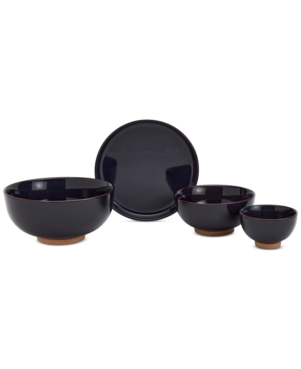 Infuse Nesting 4 Pc. Noodle Bowl Set, Service For 1 In Navy