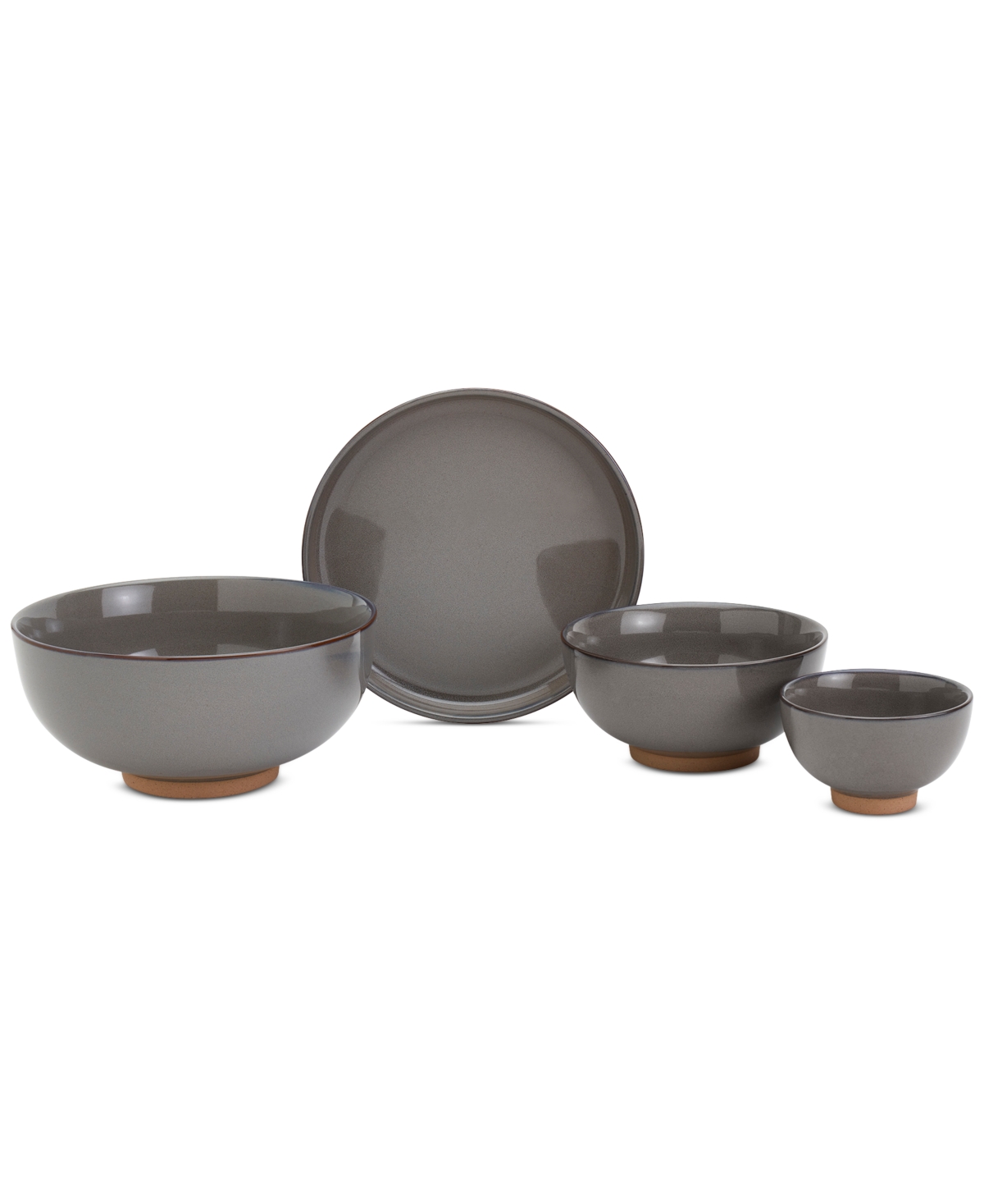 Infuse Nesting 4 Pc. Noodle Bowl Set, Service For 1 In Gray