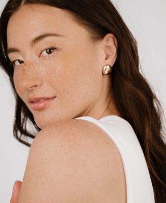 Polished Pebble Stud Earrings