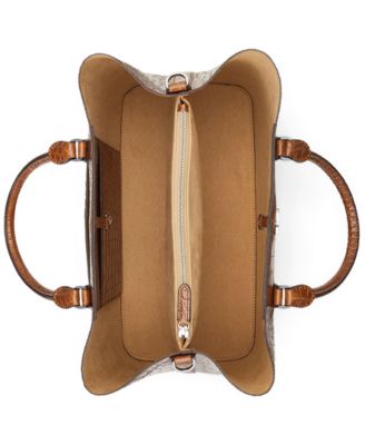 Marcy Large Embossed Satchel Bag