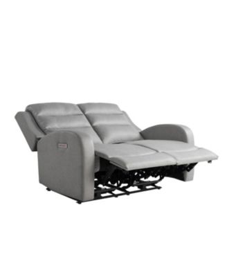 54.7"W Polyester Akron Power Reclining Loveseat