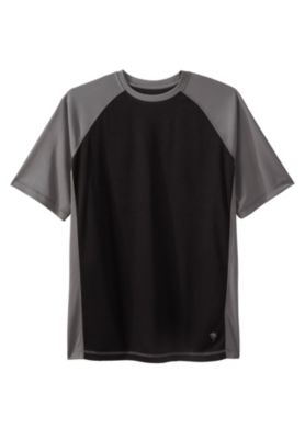 Big & Tall Cling-Free Raglan Short Sleeve Swim Shirt