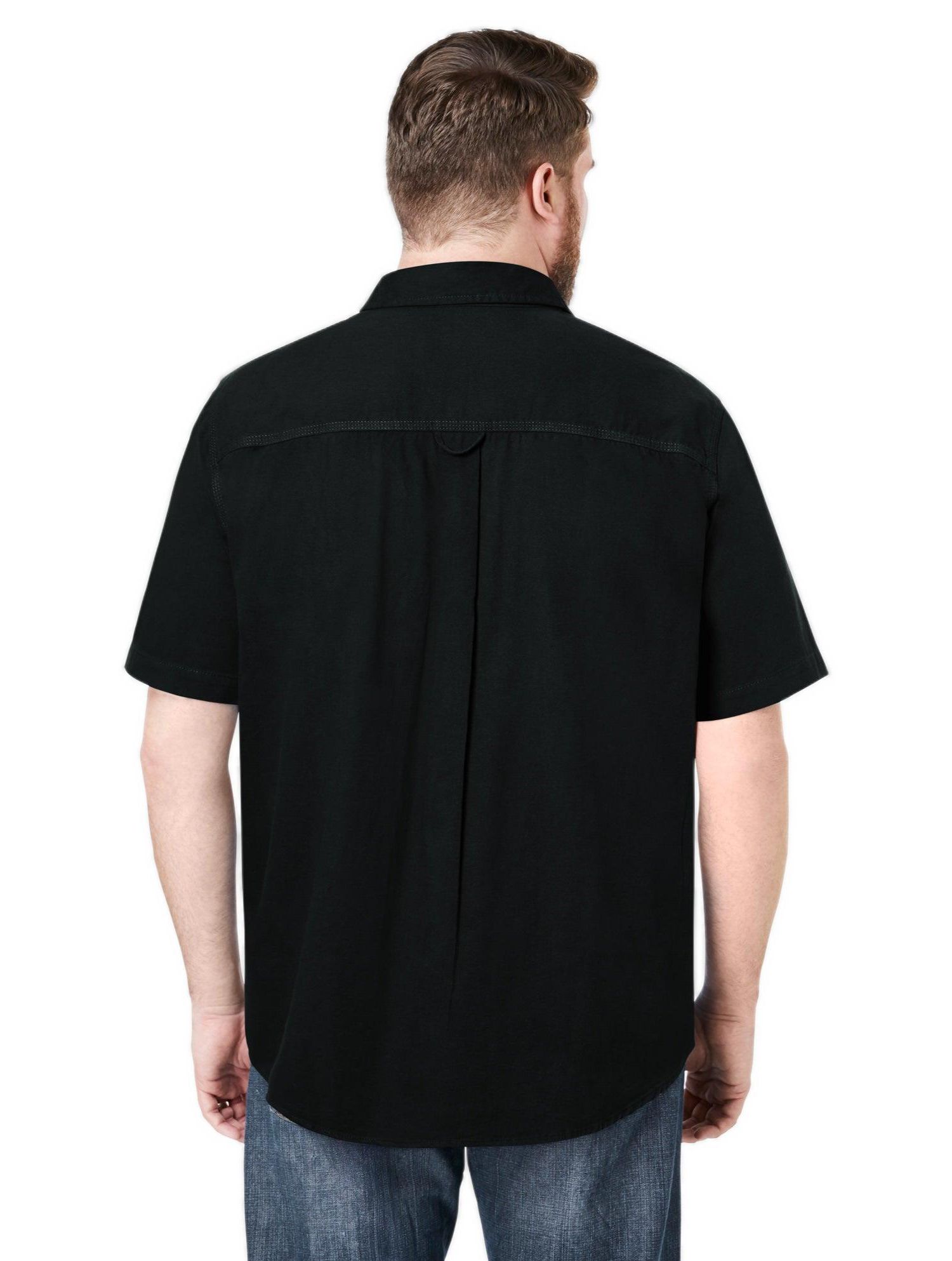 Tall by KingSize Short Sleeve Denim and Twill Shirt