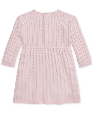 Polo Ralph Lauren Baby Cotton Cable-Knit Dress - Macy's