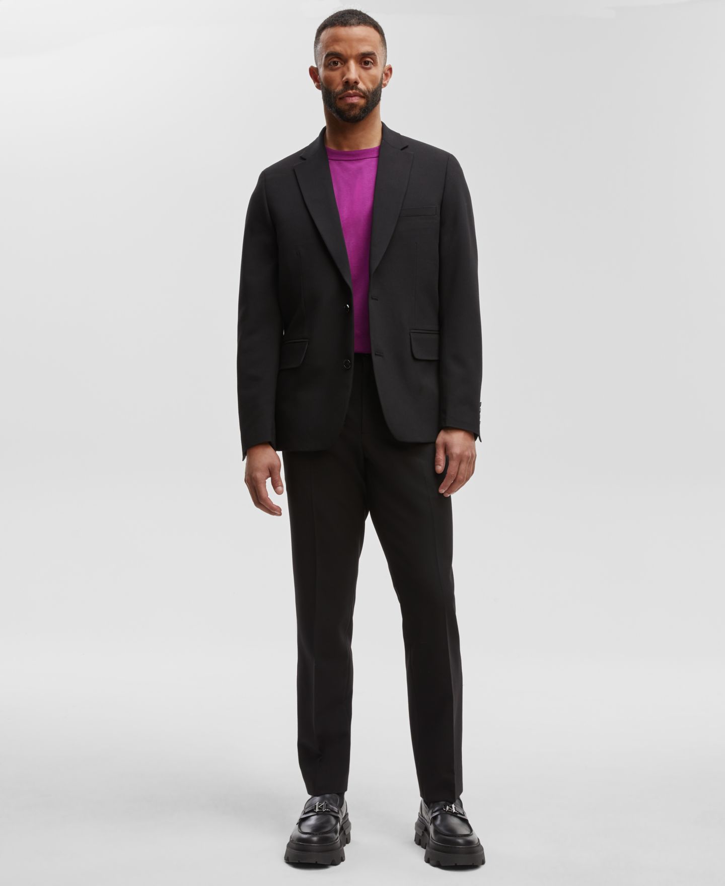 Мужские брюки Mode of One Slim-Fit Suit, цвет: Глубокий чёрный — фото 4