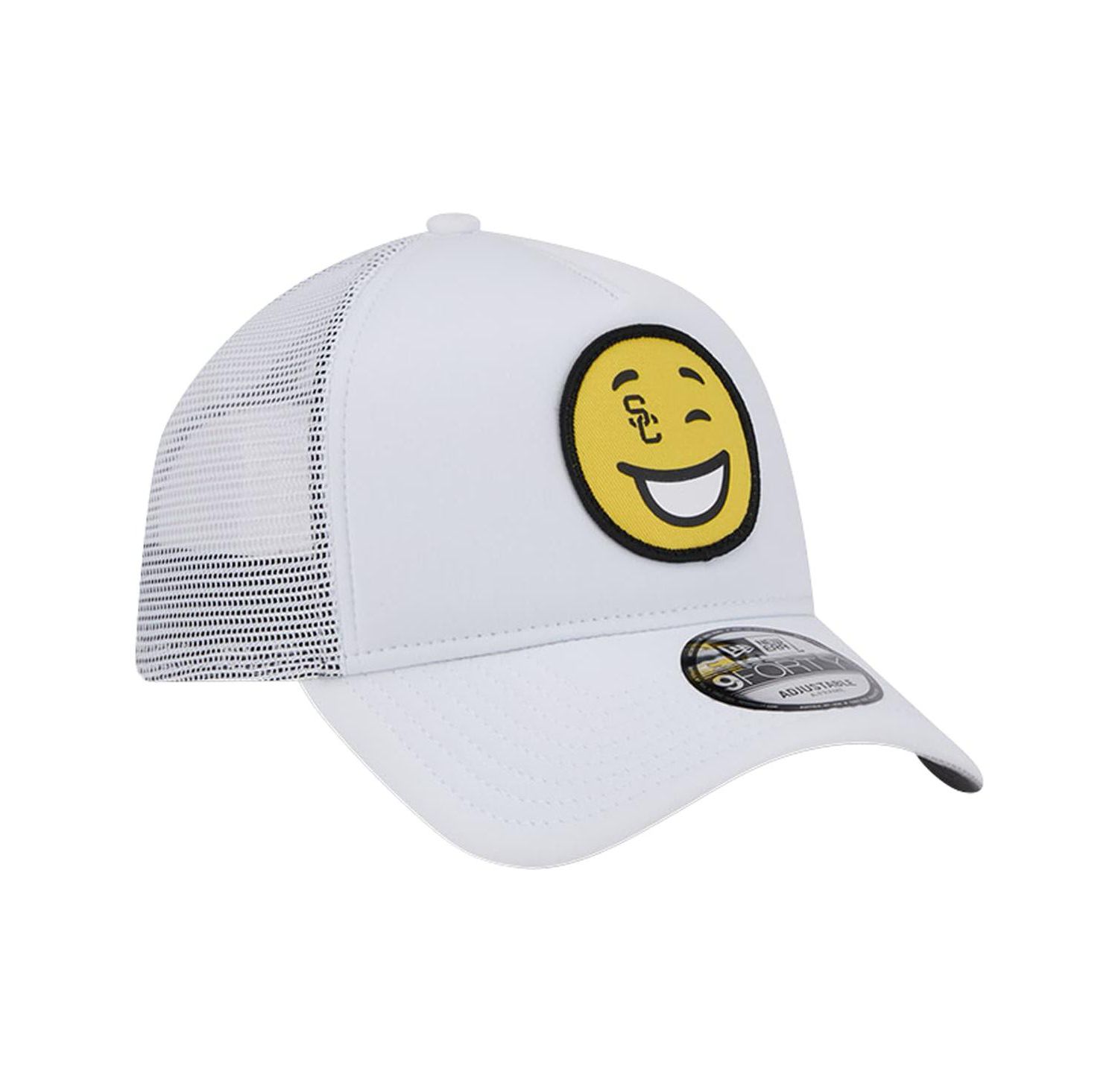 Men's White USC Trojans Wink Foam Trucker Adjustable Hat