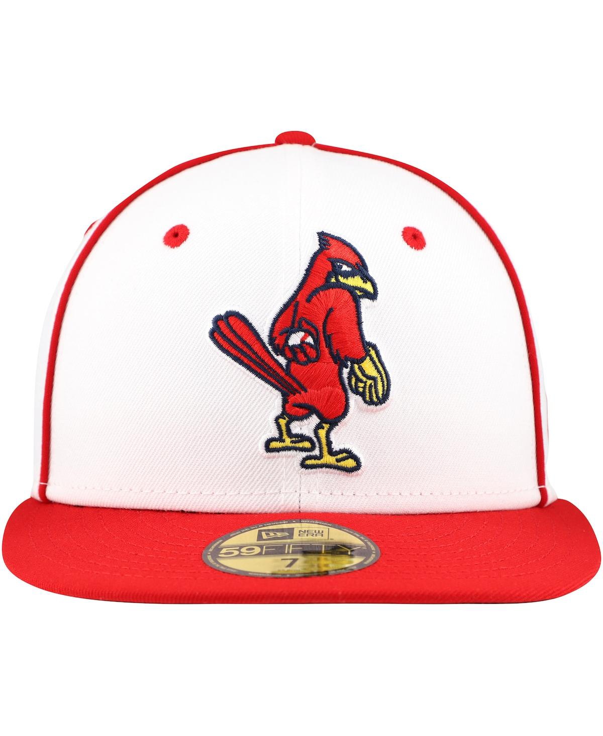 New Era Men'sRed Memphis Redbirds Authentic Collection 59FIFTY Fitted Hat - White, Red