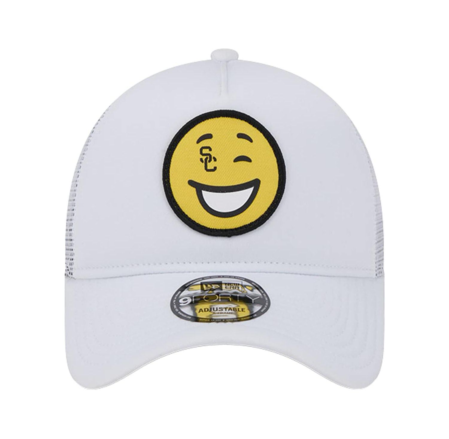 Men's White USC Trojans Wink Foam Trucker Adjustable Hat