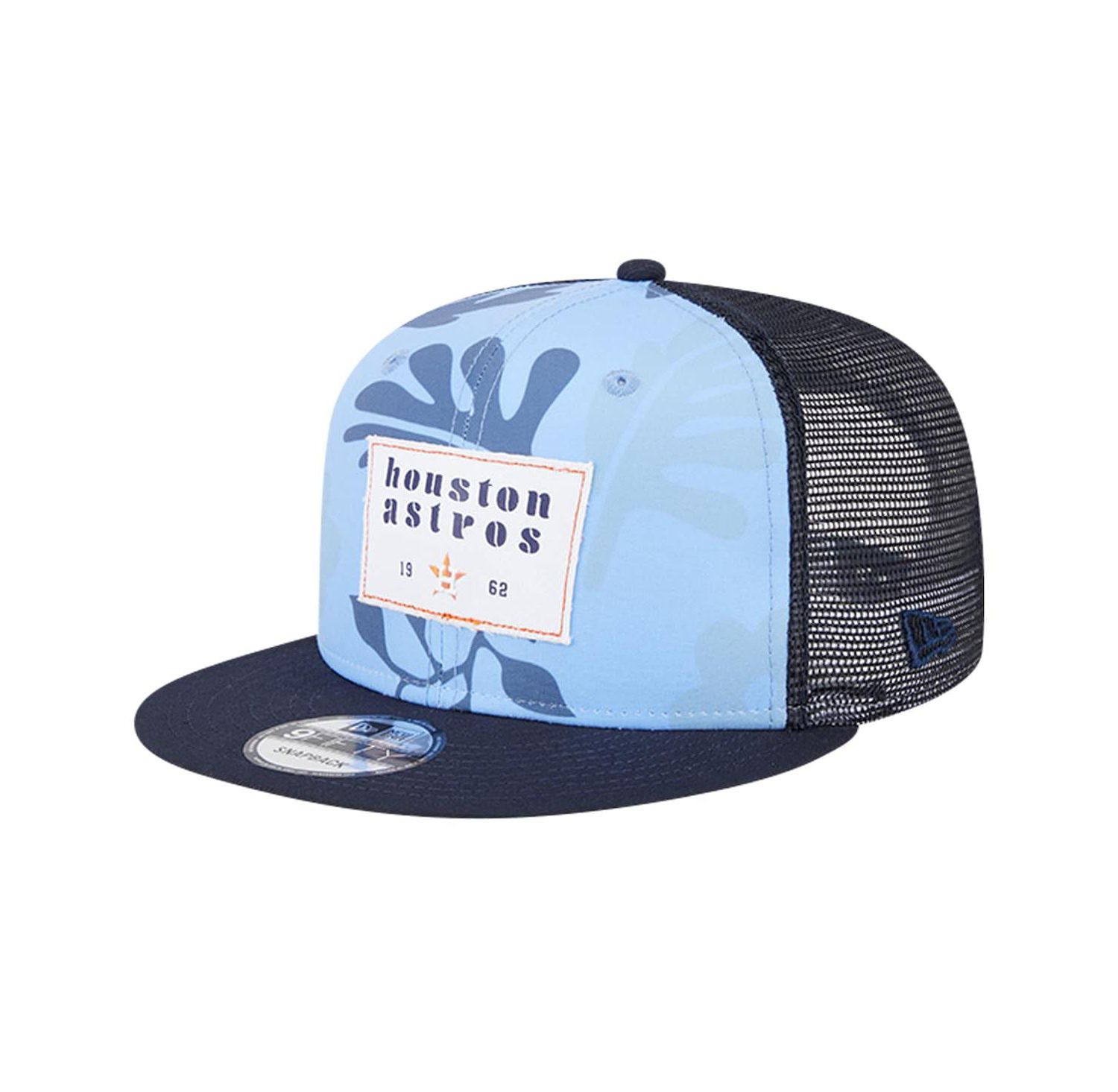 Men's Navy Houston Astros Bikini Bottom Trucker 9FIFTY Snapback Hat