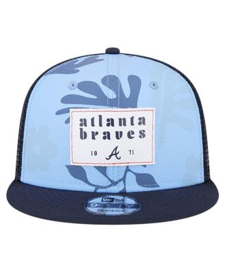 Men's Navy Atlanta Braves Bikini Bottom Trucker 9FIFTY Snapback Hat